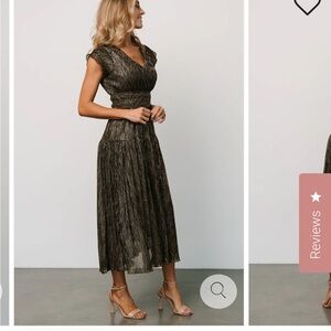 Black and Gold midi dress